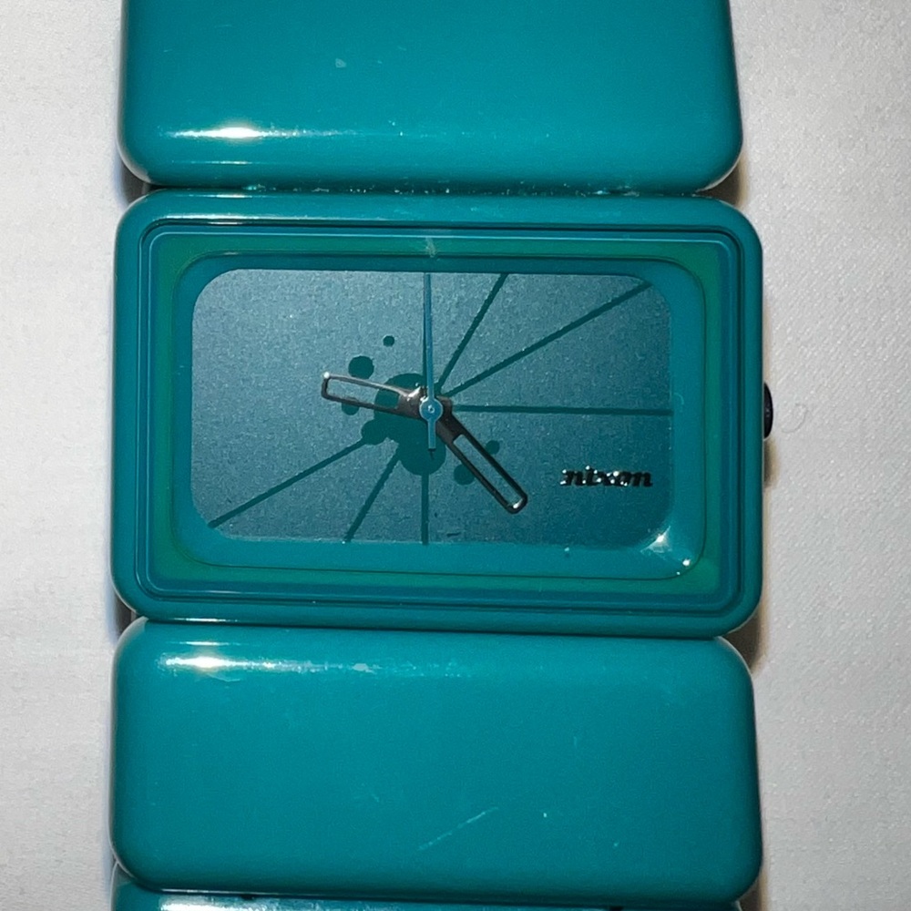 Nixon Teal Rectangular Bracelet Watch - image 2